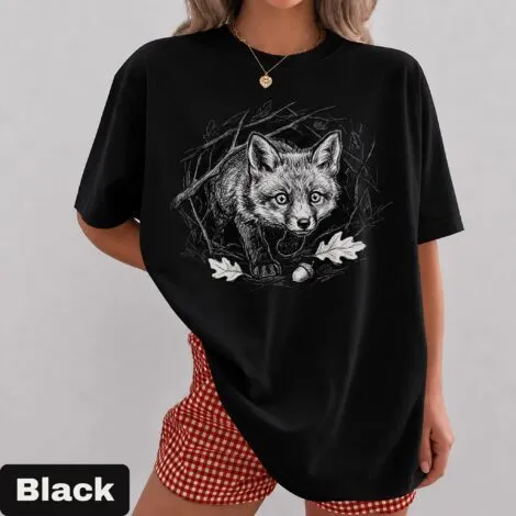 Fox Sketch Graphic Shirt - Artvage Graphic Tee
